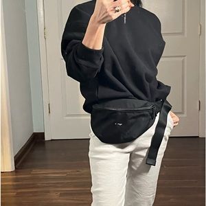 Agnes b black waist crossbody bag